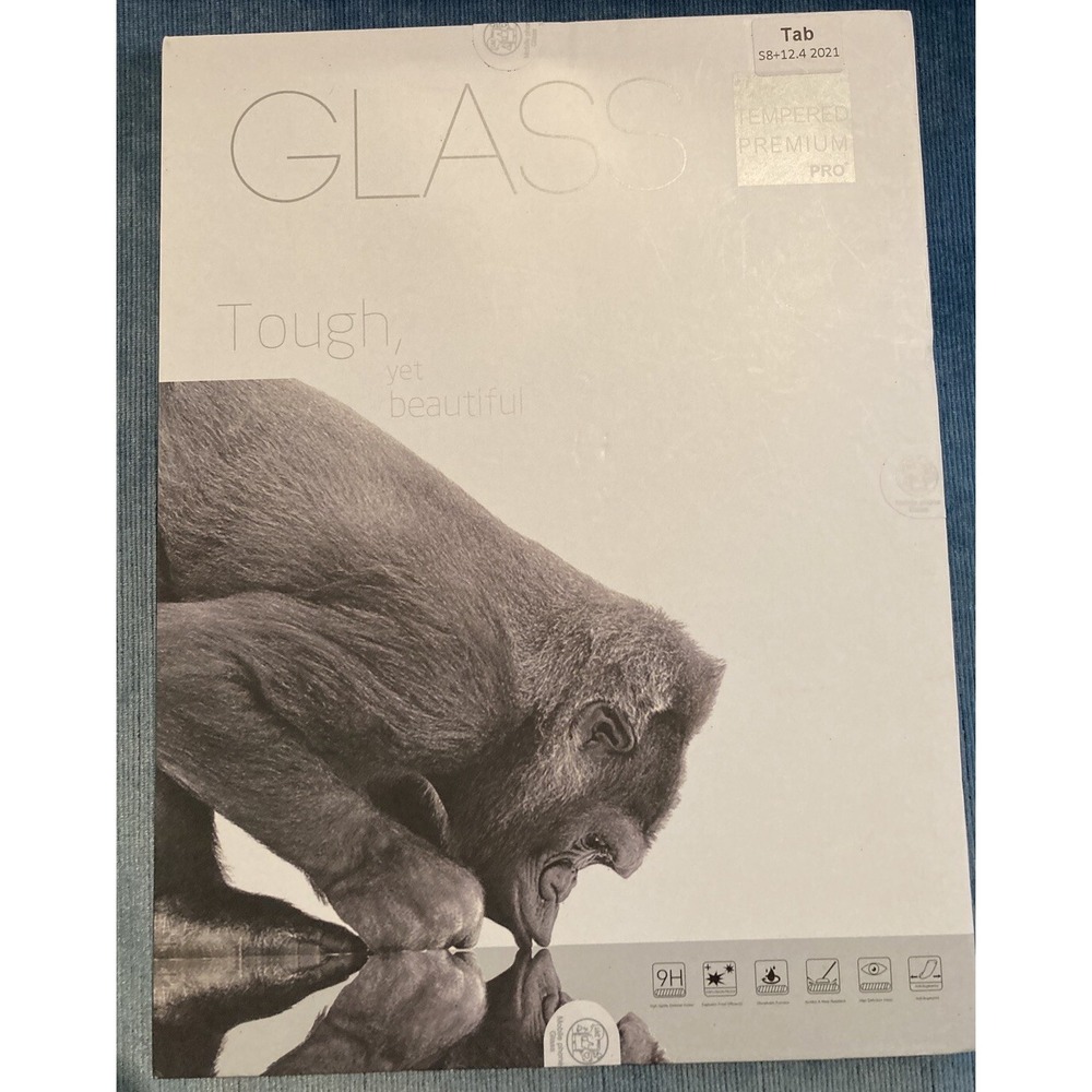 Galaxy Tab S8 + 12.4 Screen Protector, Tempered Glass HD Clear 3D 2 Pack